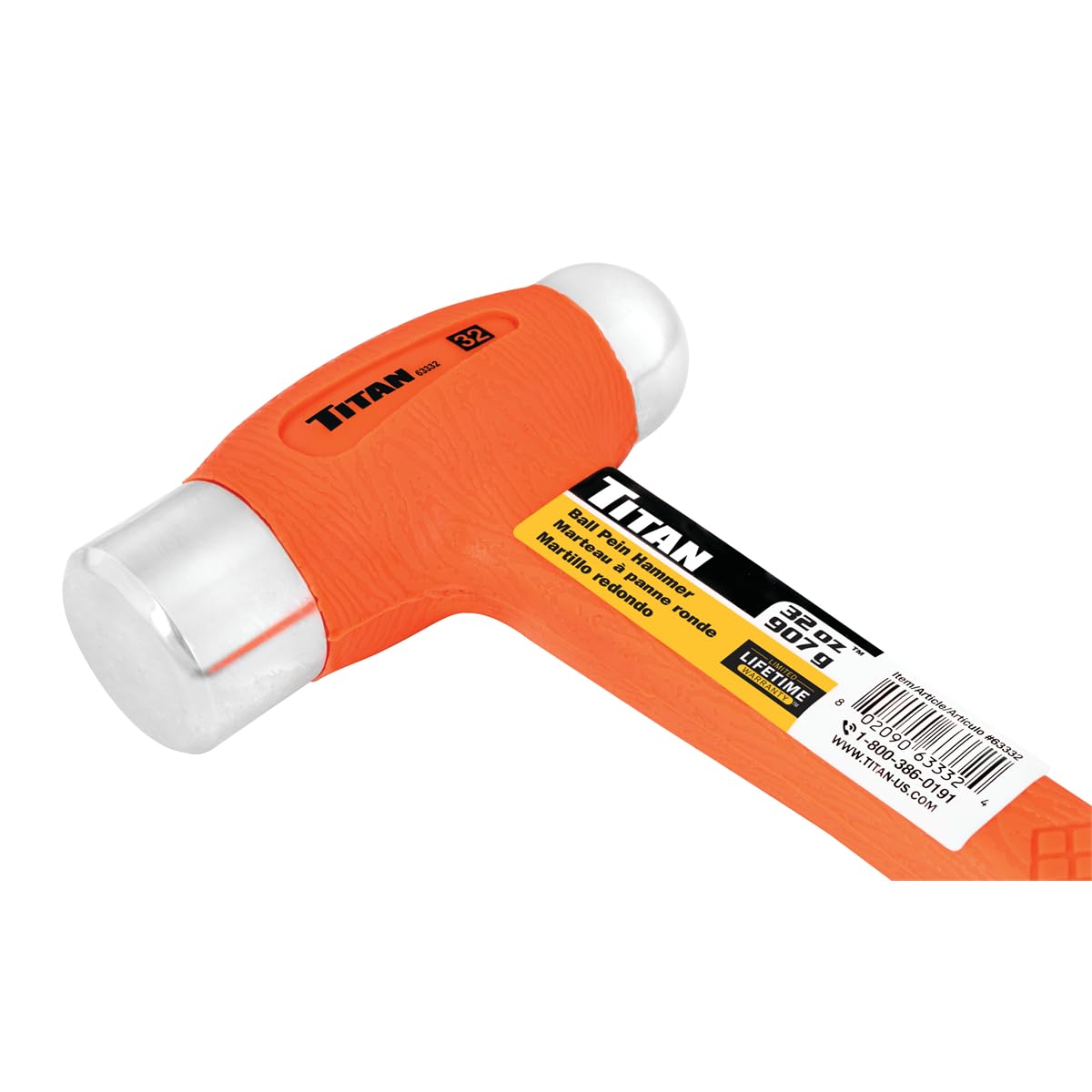 Titan 63332 32oz Hi-Viz Ball Peen Hammer - Amazon.com